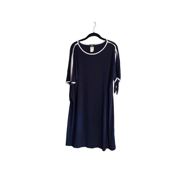 MSK women’s plus size navy blue knee length sheath dress size 2X - Picture 2 of 4